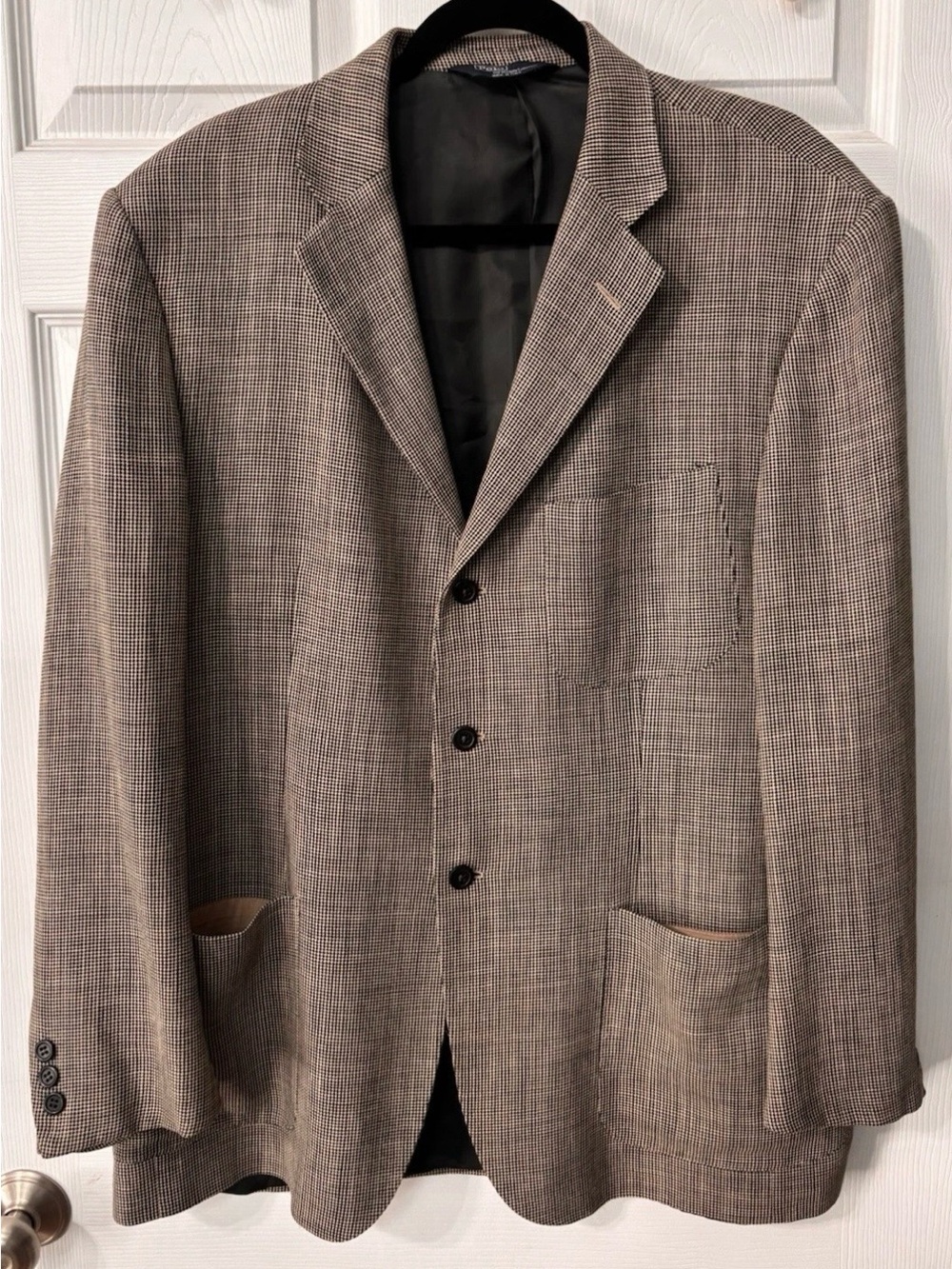 Vintage Polo Ralph Lauren Italian-made Wool blend Tweed Sport Coat 44R Blazer